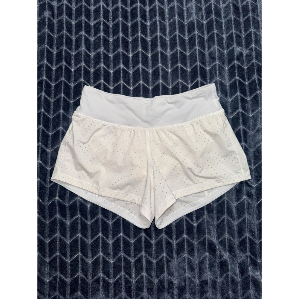 LULULEMON Women's Speed Up Shorts White stretch Size 4